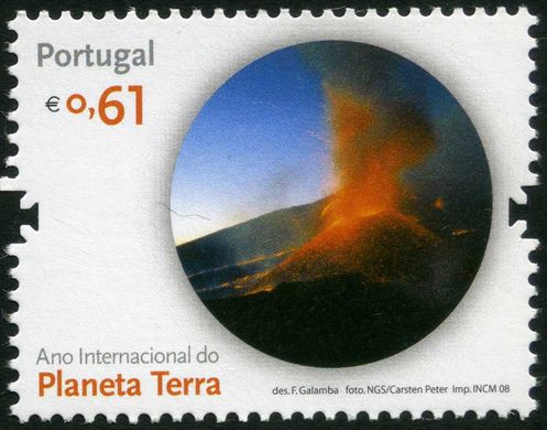 Portugal - 2008 - Ano Internacional Planeta Terra - Vulcao - 0.61Euro