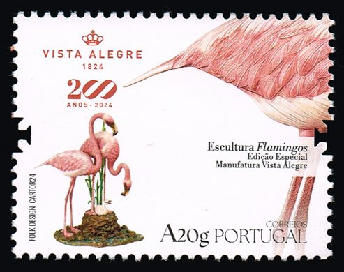 Portugal - 2024 - 200 Anos Vista Alegre - Escultura Flamingos - TaxaA20g