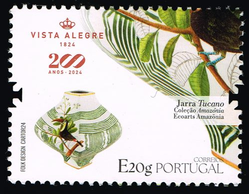 Portugal - 2024 - Vista Alegre 200 anos - Jarra Tucano Colecao Amazonia Ecoarts Amazonia - TaxaE20g