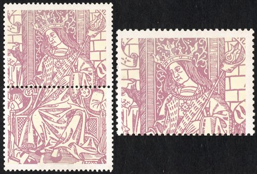 Portugal - Sem Data - Xilogravura Rei Entronizado - Sem Valor