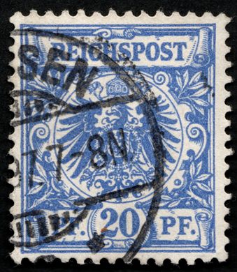 Reich Alemao - 1889 - Reichspost Adler - 20Pf