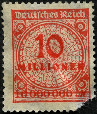 Reich Alemao - 1923 - Korbdeckelmuster - 10000000M