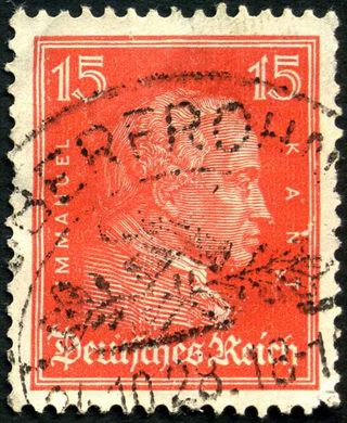Reich Alemao - 1926 - Koepfe beruehmter Deutscher - Immanuel Kant - 15Pf