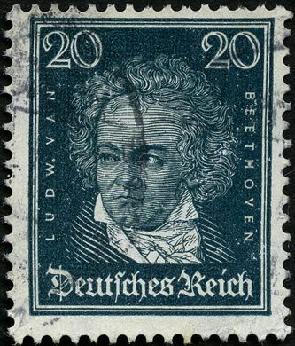 Reich Alemao - 1926 - Koepfe beruehmter Deutscher - Ludwig van Beethoven - 20Pf