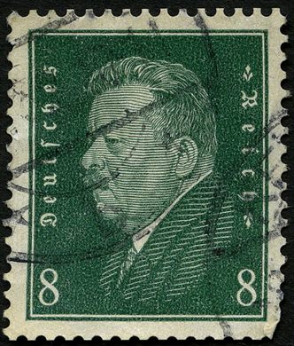 Reich Alemao - 1928 - Reichsprasidenten - Ebert - 8Pf