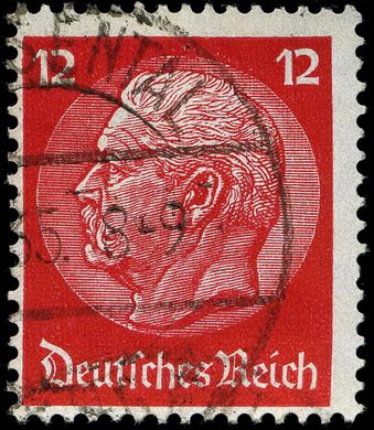 Reich Alemao - 1932 - Hindenburg Medaillon - 12Pf