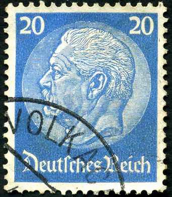 Reich Alemao - 1932 - Hindenburg Medaillon - 20Pf