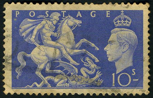 Reino Unido - 1951 - Jorge VI Alto Valor - Sao Jorge e o Dragao - 10S