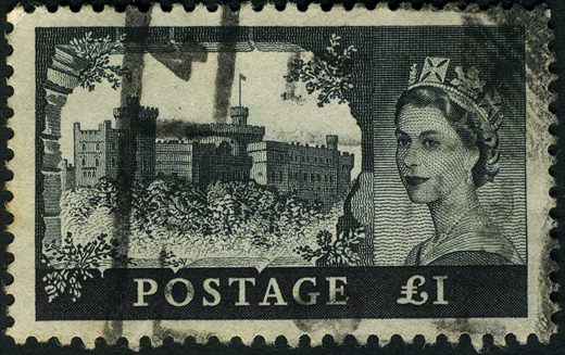 Reino Unido - 1955 - Castles - Windsor Castle - 1Pound