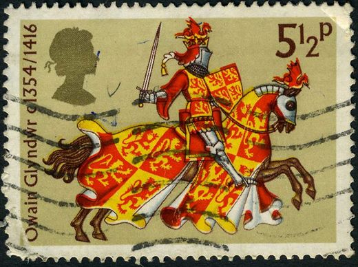 Reino Unido - 1974 - Guerreiros Medievais - Owain Glyndwr - 5.5p