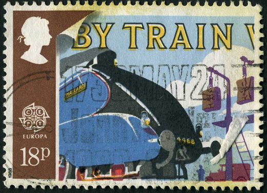 Reino Unido - 1988 - Europa Transportes - Comboio Mallard - 18p