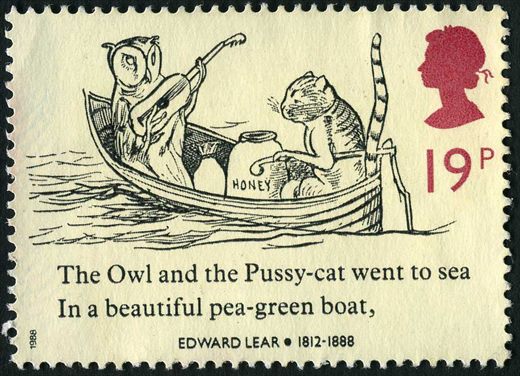 Reino Unido - 1988 - Edward Lear - The Owl and the Pussycat - 19p