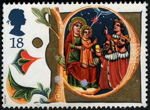 Reino Unido - 1991 - Natal - Iluminuras Reis Magos - 18p