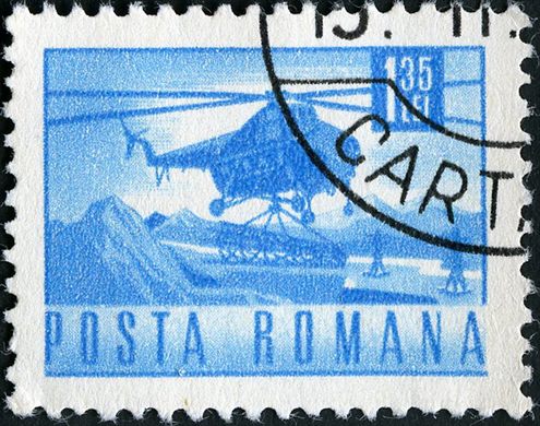Romenia - 1967 - Transportes Helicoptero - 1.35L