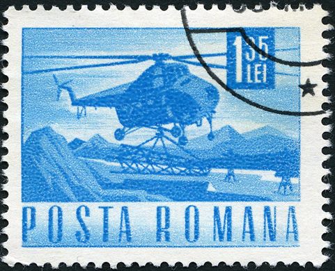 Romenia - 1967 - Transportes Helicoptero - 1.35L