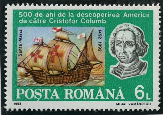 Romenia - 1992 - 500 Anos da Descoberta da America Cristovao Colombo - 6L