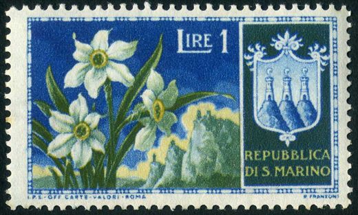 Sao Marino - 1953 - Flora Narcisos - 1L