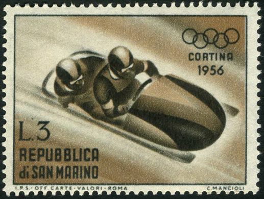 Sao Marino - 1956 - Jogos Olimpicos Inverno Bobsleigh - 3L