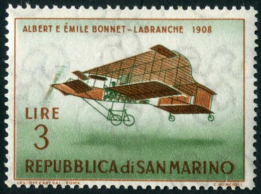 Sao Marino - 1962 - Pioneiros da Aviacao Bonnet Labranche - 3L