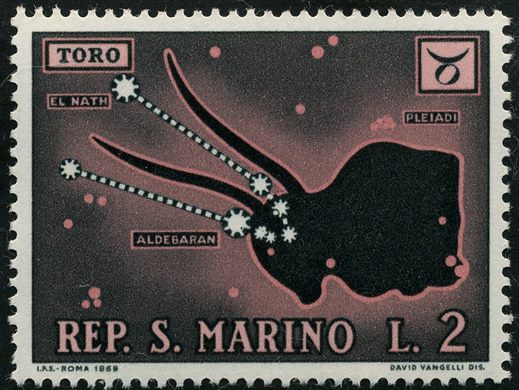 Sao Marino - Sem Data - Signos do Zodiaco Touro - 2L