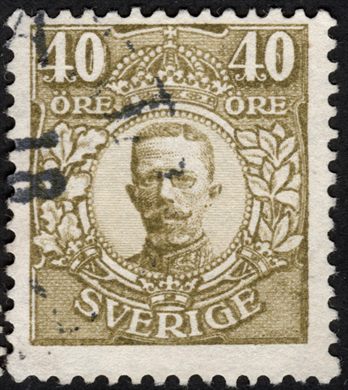 Suecia - 1911 - Gustaf V Medalhao - 5C