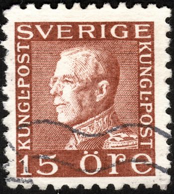 Suecia - 1925 - Gustaf V KunglPost - 15C