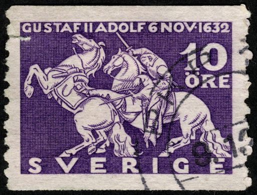 Suecia - 1936 - Tricentenario Correios Gustaf II Adolf - 10ore