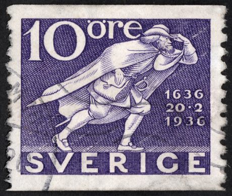 Suecia - 1936 - Tricentenario Correios Postgangare - 10ore