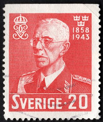 Suecia - 1943 - Gustaf V 85 Anos - 20ore