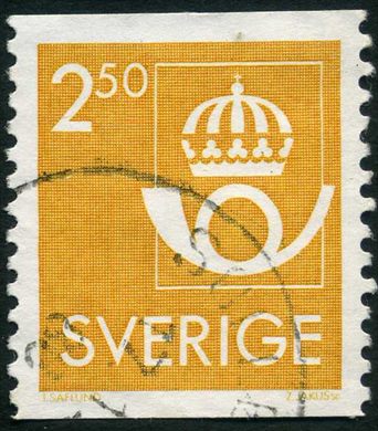 Suecia - 1967 - Coroa e Corneta Postal - 2.50Kr