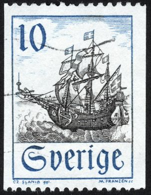 Suecia - 1967 - Navio a Vela - 10ore