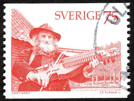 Suecia - 1971 - Musico Folclorico Nyckelharpa - 75ore