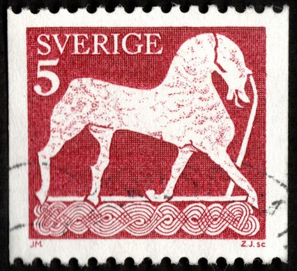 Suecia - 1973 - Arte Antiga Cavalo - 5ore