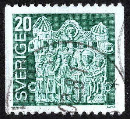 Suecia - 1973 - Arte Antiga Placa de Bronze - 20ore