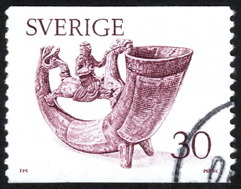 Suecia - 1973 - Arte Antiga Chifre de Beber - 30ore