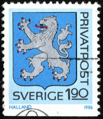 Suecia - 1986 - Privatpost Brasao Halland - 1.90Kr