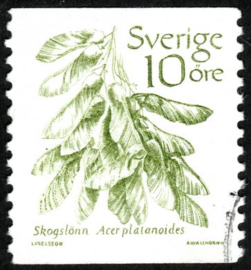 Suecia - 1986 - Flora Acer platanoides - 10ore