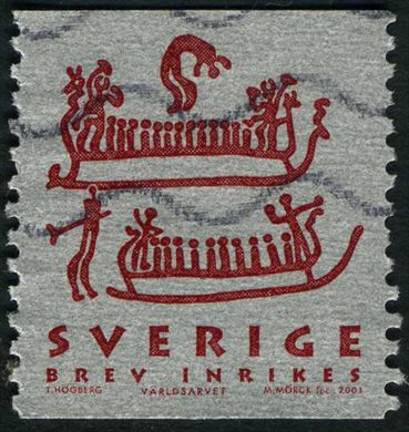 Suecia - 2001 - Patrimonio Mundial Gravuras Rupestres - Brev Inrikes