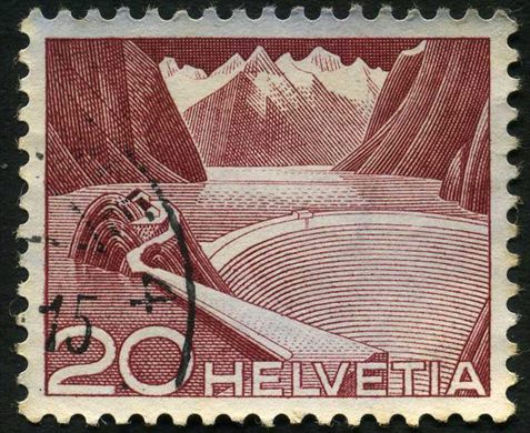 Suica - 1949 - Tecnica e Paisagem - Barragem Grimsel - 20C