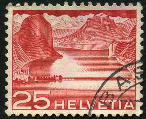 Suica - 1949 - Tecnica e Paisagem - Paisagem Lago - 25C