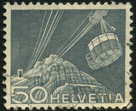 Suica - 1949 - Tecnica e Paisagem - Teleferico - 50C