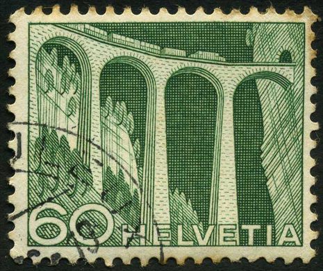 Suica - 1949 - Tecnica e Paisagem - Viaduto Arcos - 60C