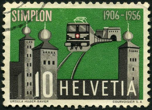 Suica - 1956 - Tunel do Simplon - 10C