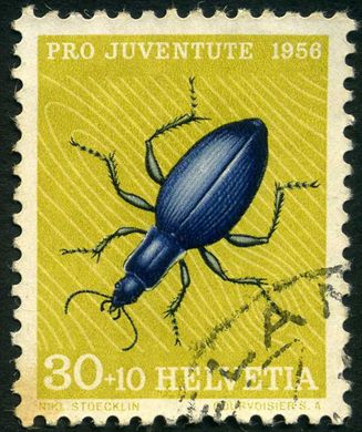 Suica - 1956 - Pro Juventute Insetos Carabideo - 30C Plus 10C