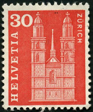 Suica - 1960 - Monumentos - Grossmunster Zurique - 30C