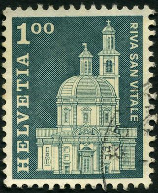 Suica - 1960 - Edificios e Monumentos - Riva San Vitale - 1.00C