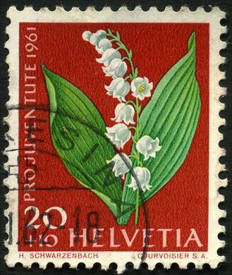 Suica - 1961 - Pro Juventute Flora Lirio dos Vales - 20C Plus 10C