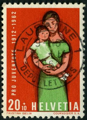Suica - 1962 - Pro Juventute Mae e Filho - 20C Plus 10C