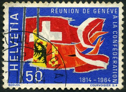Suica - 1964 - Reuniao de Genebra a Confederacao - 50C