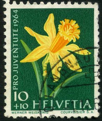 Suica - 1964 - Pro Juventute Flora Narciso - 10C Plus 10C